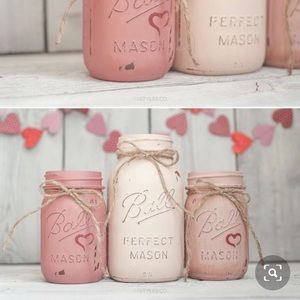Valentine’s Day mason jars
